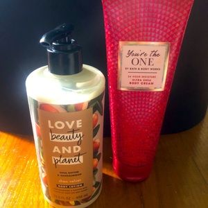 B&BW and Live Beauty and Planet lotions.